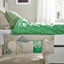 NATTHÄGER Duvet cover and pillowcase, green/crocodile