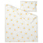 ÖGONLOCKSMAL cot duvet cover and pillowcase, flower white/yellow