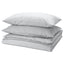 PILTANDVINGE duvet cover and 2 pillowcases, grey, 200x200/50x80 cm