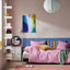 PILTANDVINGE pink duvet in bedroom