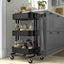 RÅSKOG black trolley in kitchen
