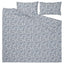 RODGERSIA duvet cover and pillowcase, blue/white, set