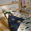 SANDLÖPARE blue cheetah bedding on bunk bed