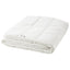 SMÅSPORRE light warm duvet in white, folded, showing the cotton-blend cover and stitching