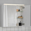 TREASJÖN Mirror Cabinet with Built-in Lighting, White, 80x17x75 cm