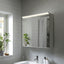 TREASJÖN Mirror Cabinet with Built-in Lighting, White, 80x17x75 cm