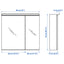 TREASJÖN Mirror Cabinet with Built-in Lighting, White, 80x17x75 cm