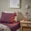 ULLVIDE fitted sheet, deep red, 180x200 cm