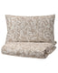 VÅRBRÄCKA Duvet Cover and Pillowcases, Beige/White